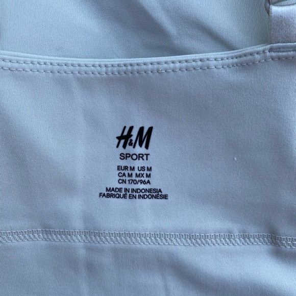 H&M SPORT Mint Green Workout Top Build in Bra - Picture 4 of 4